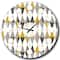 Designart 'Diamond Retro Viii Mid-Century Modern Wall Clock